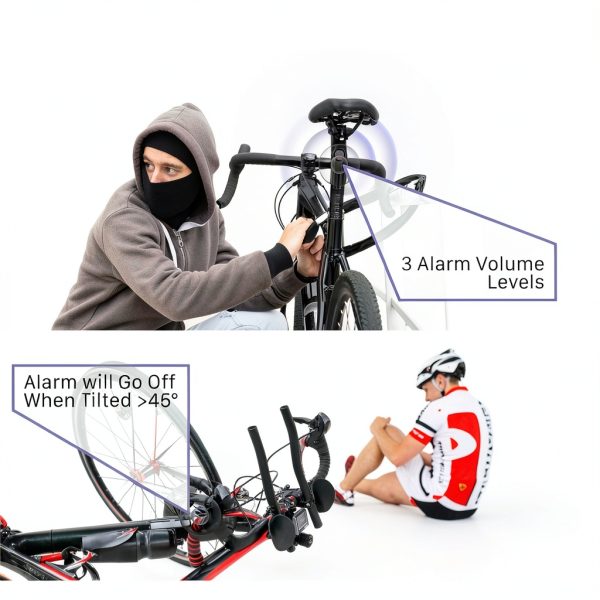 Fosmon Bike Alarm 113dB Loud Vibration Anti Theft Security-2