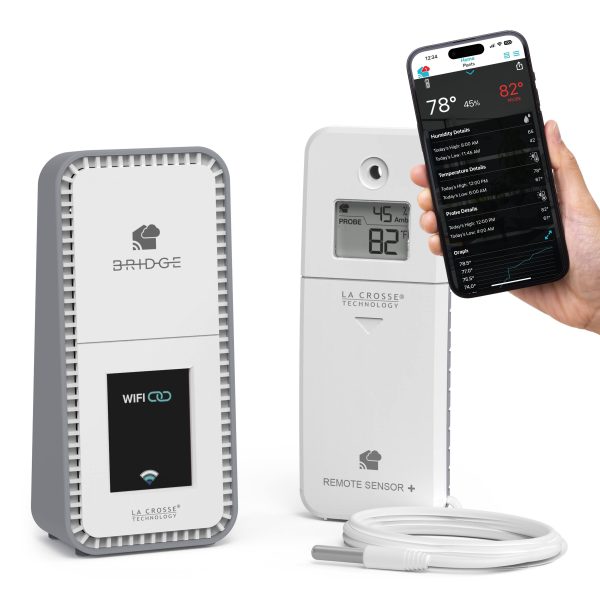 La Crosse Temperature Monitor with Probe and Alerts-0