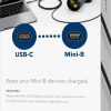 Insignia USB-C to Mini-B Cable 6ft Braided Nylon Charging-9